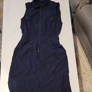 Express Blue Sleeveless Sheath Dress